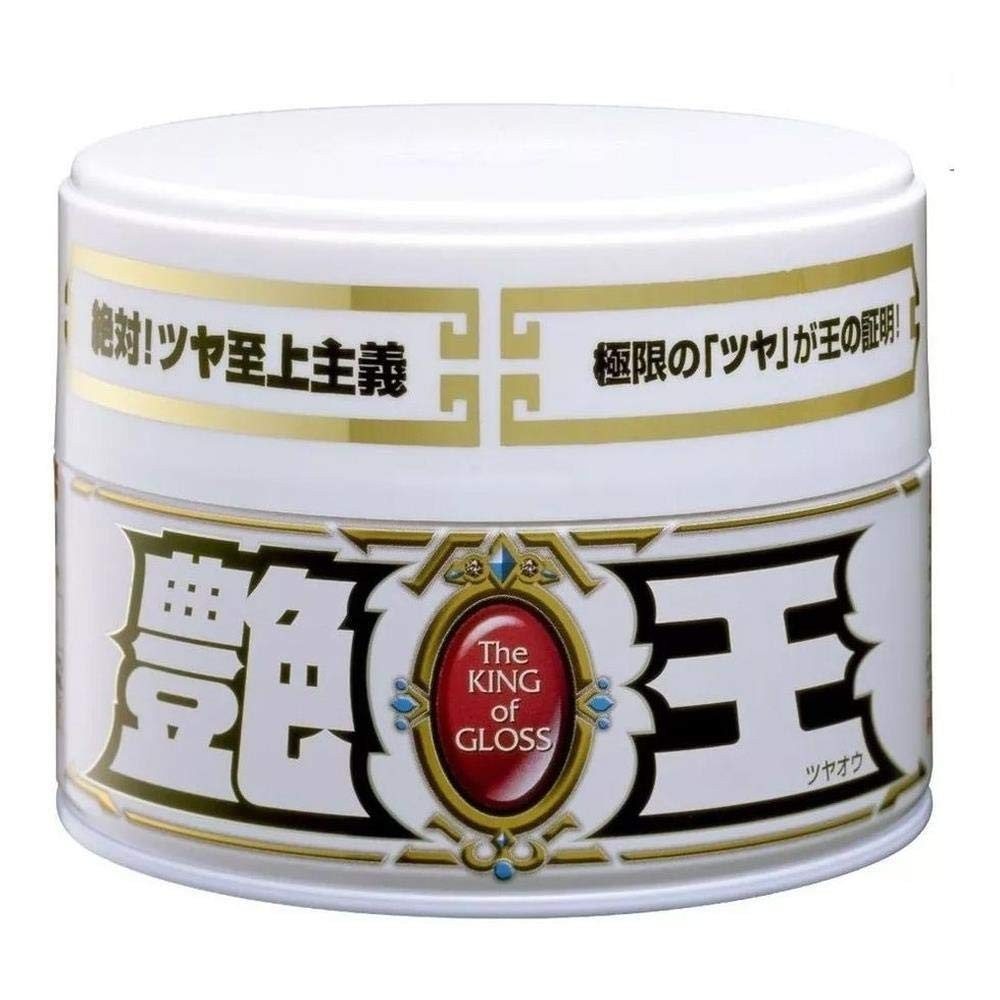 Soft99 The King of Gloss White Cleaner: Cera Sintética para Brilho Espelhado em Carros Brancos