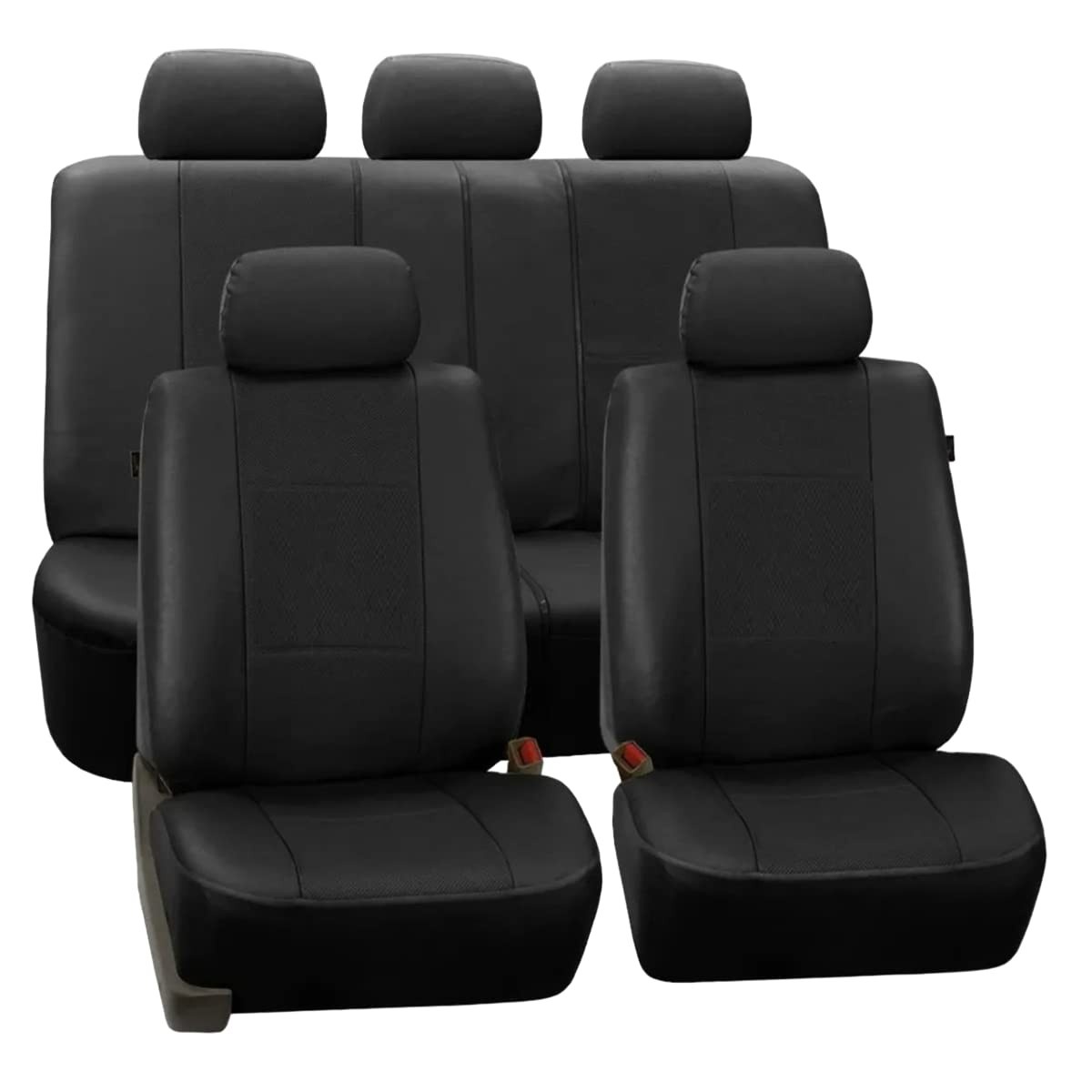 Jogo de Capa de Banco Automotivo Universal em Couro Sintético - Proteção e Estilo para Seu Carro