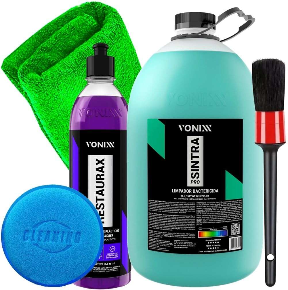 Kit Detalhamento Automotivo Vonixx Sintra Pro + Restaurax | Limpeza e Restauração Profissional