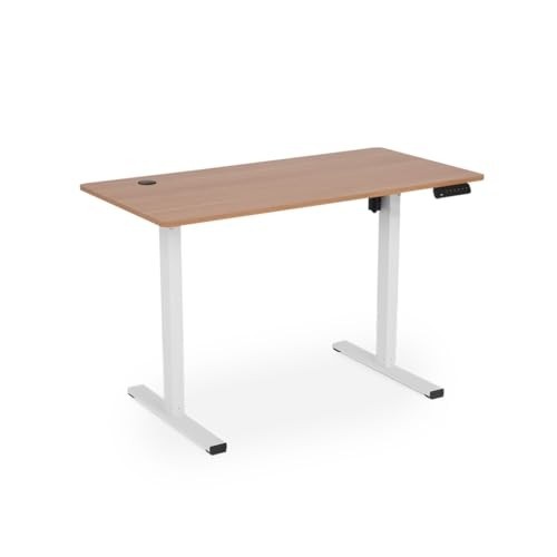 Mesa com Regulagem de Altura DT3 F10 - Sistema Anticolisão, Função Memória e Design Moderno em Carvalho