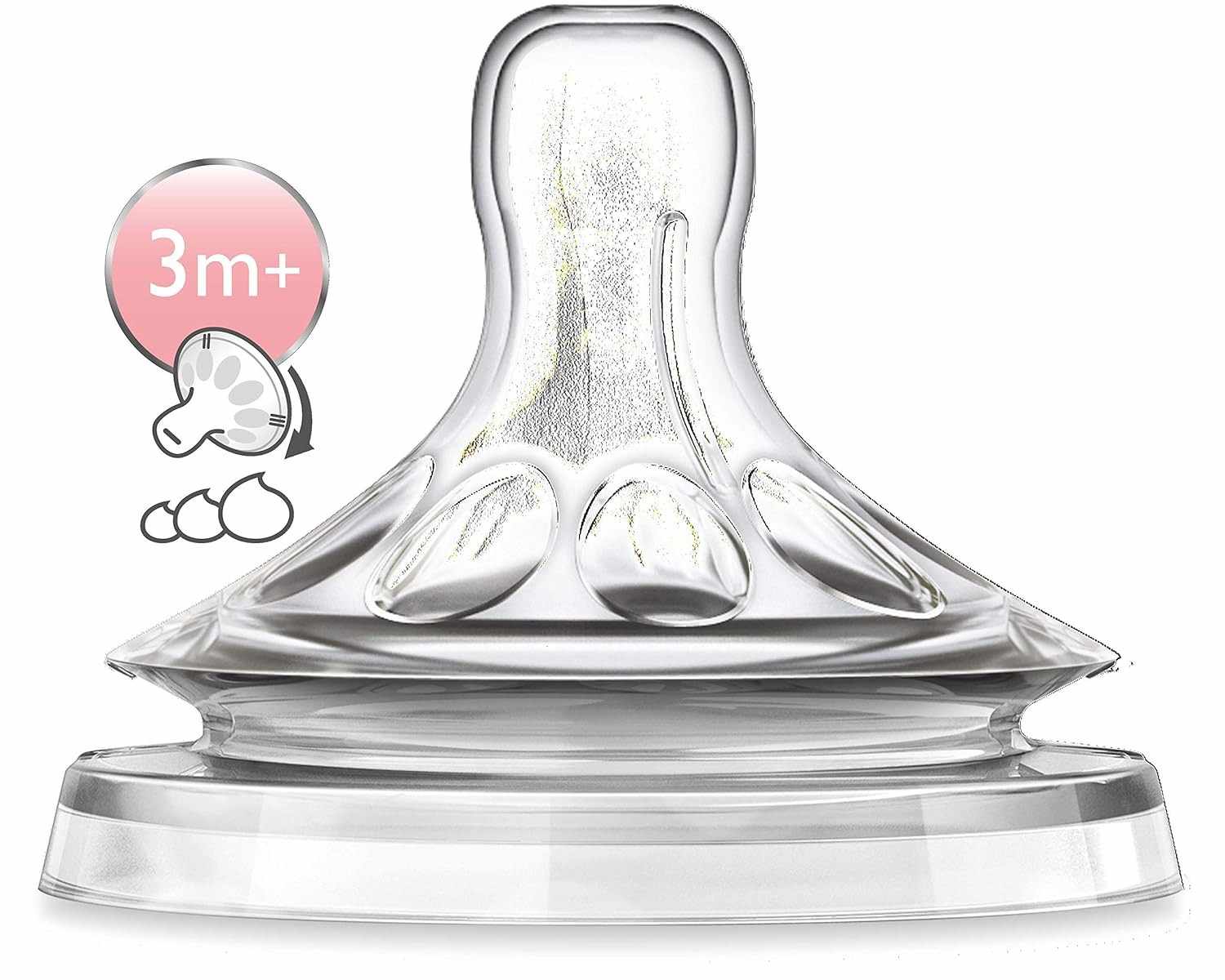 Bico Mamadeira Pétala Fluxo Variável Philips Avent - Sistema Anticólico, 2 Unidades