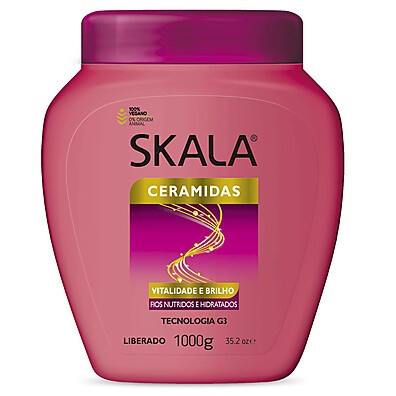 Skala Ceramidas G3: Creme Condicionador 1Kg com Brilho Impecável