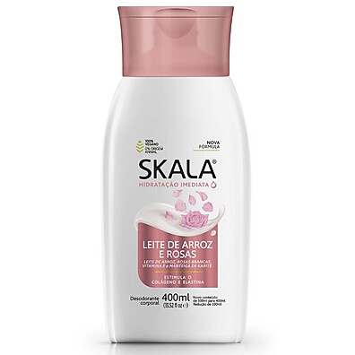 Skala Leite e Rosas: Hidratação Imediata 400ml