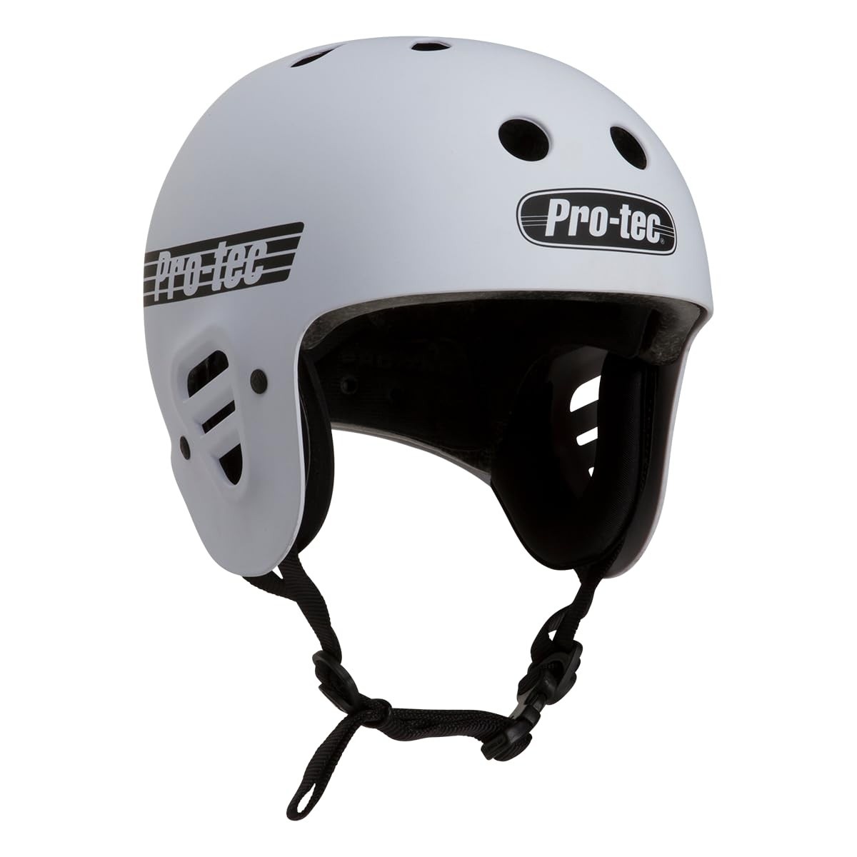 Pro-Tec Capacete Skate Full Cut Certificado - Proteção Total para Skate, Bike e Patins (Branco Fosco)