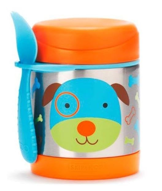Pote Térmico Skip Zoo Menino (Dog) com Garfo - Alimentação Prática e Divertida