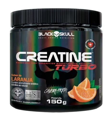 Creatine Turbo Monohidratada - 150g Laranja - Black Skull