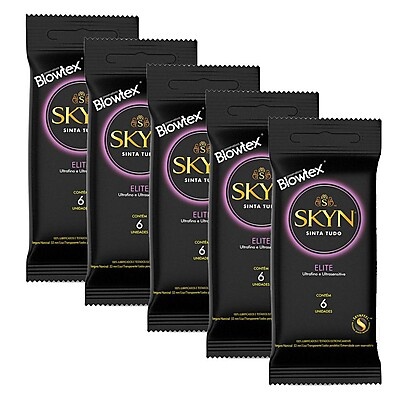 SKYN Elite: Kit 5 Pacotes com 30 Preservativos