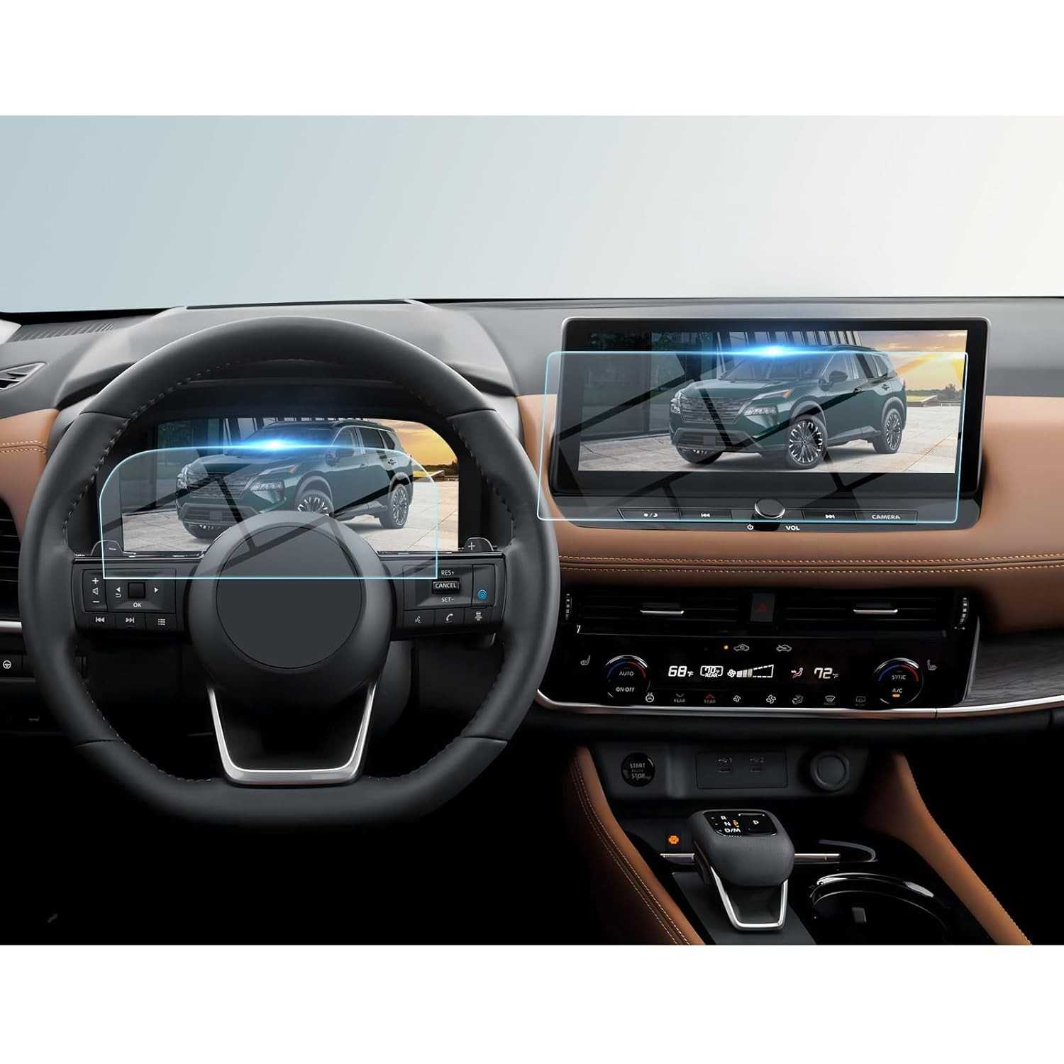 Protetor de Tela BIBIBO para Nissan Rogue 2024-2026 (SL/Platinum) - Vidro Temperado 9H Anti-riscos e Ultratransparente