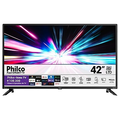 Smart TV 42" Philco Roku TV: Imersão e Conectividade