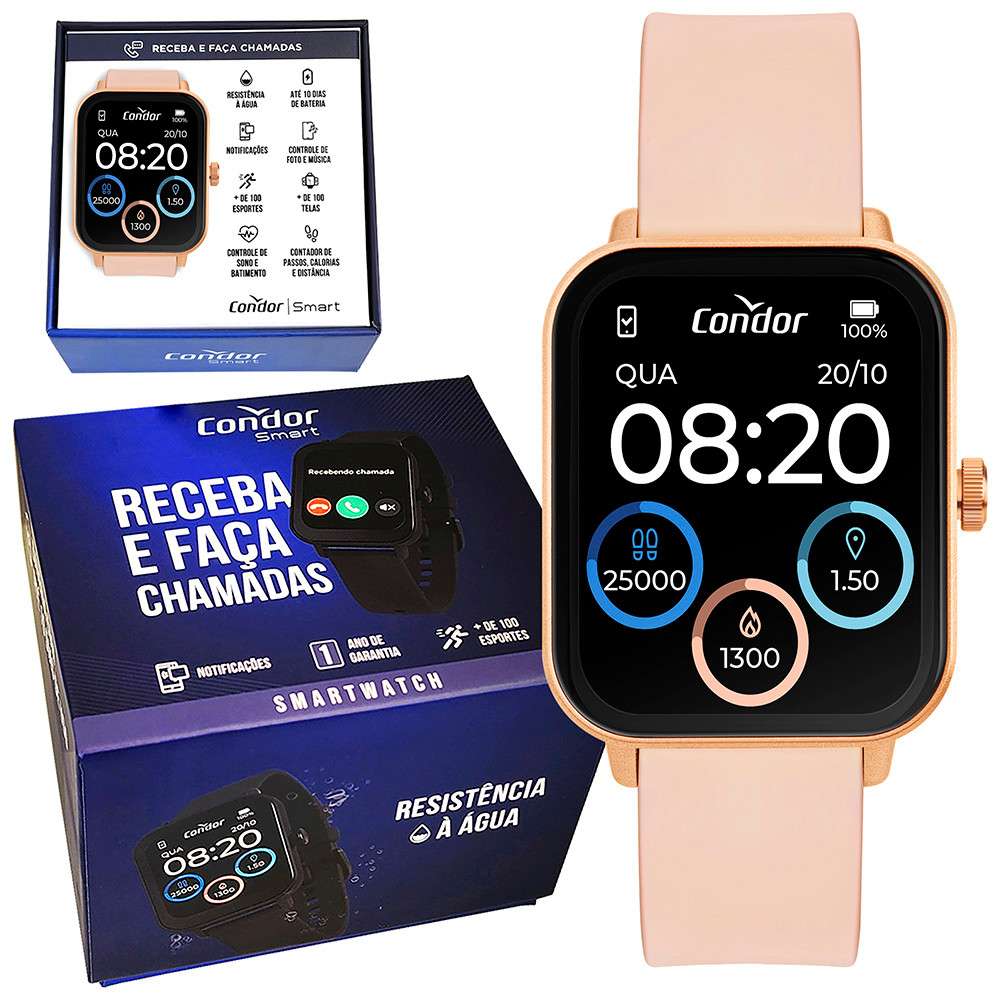 Smartwatch Condor Rose Gold: Seu Estilo Conectado