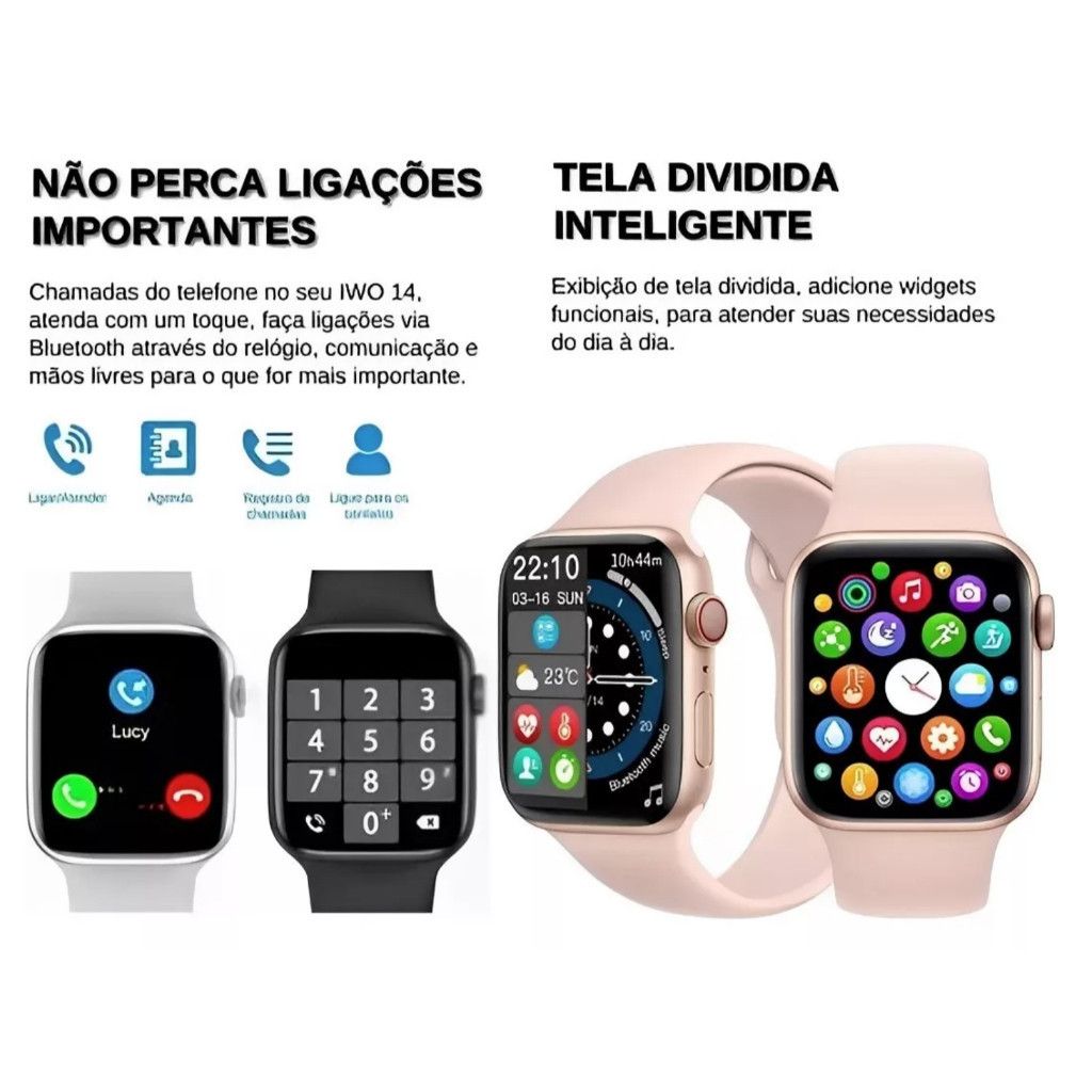 Smartwatch S9 2025: Relógio Inteligente com Chamadas Bluetooth e Monitor Cardíaco