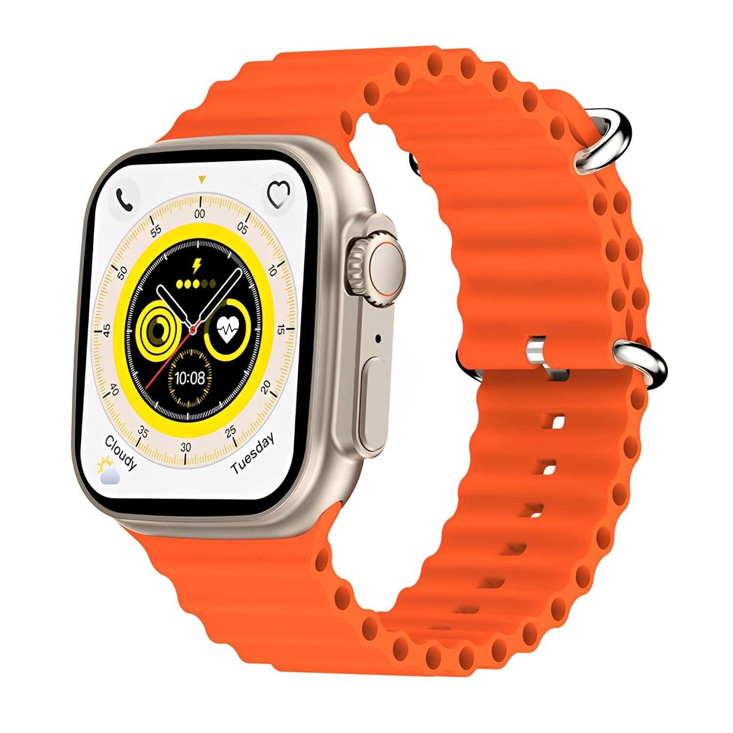 Smartwatch Zwear ZL67 Laranja 1.93" + Mini Case Estojo Portátil: Estilo e Tecnologia no Seu Pulso!