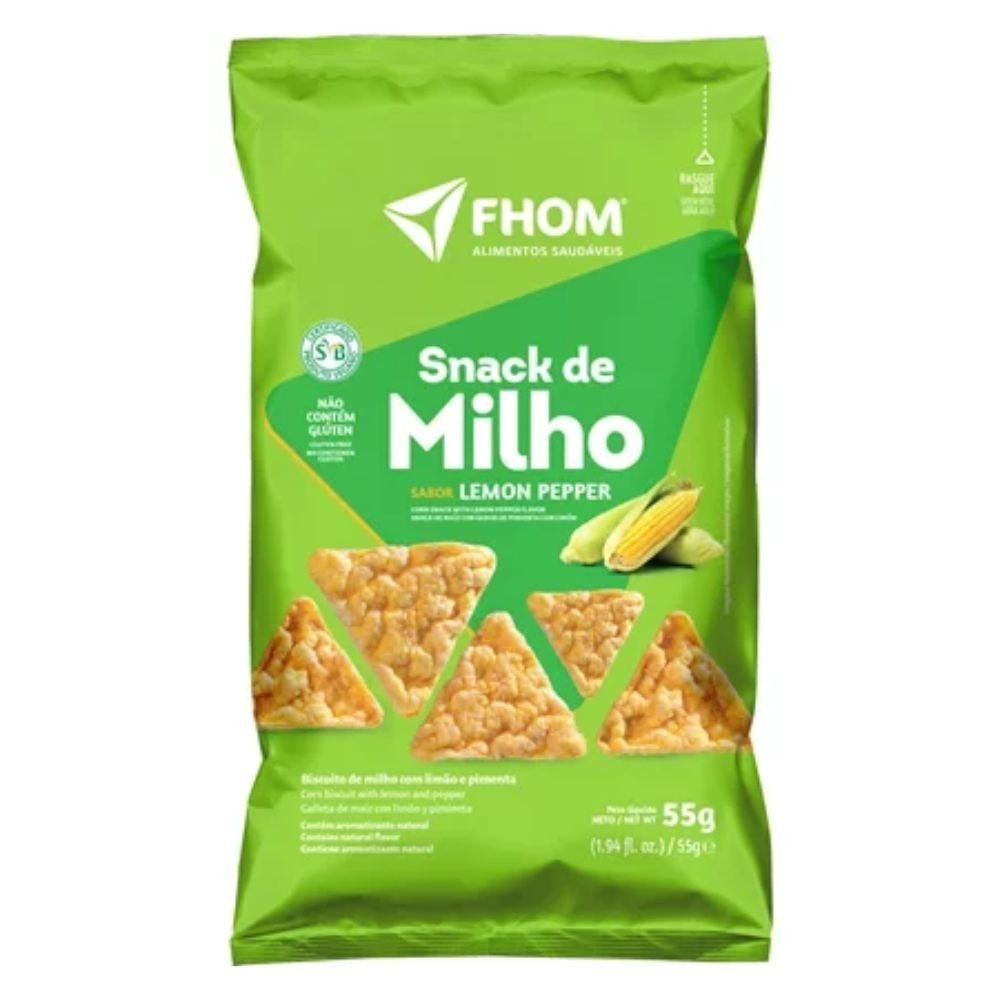 Snack de Milho Lemon Pepper: Sabor e Saúde!