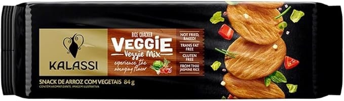 Kalassi Snack De Arroz Com Vegetais Veggie Pacote 84G
