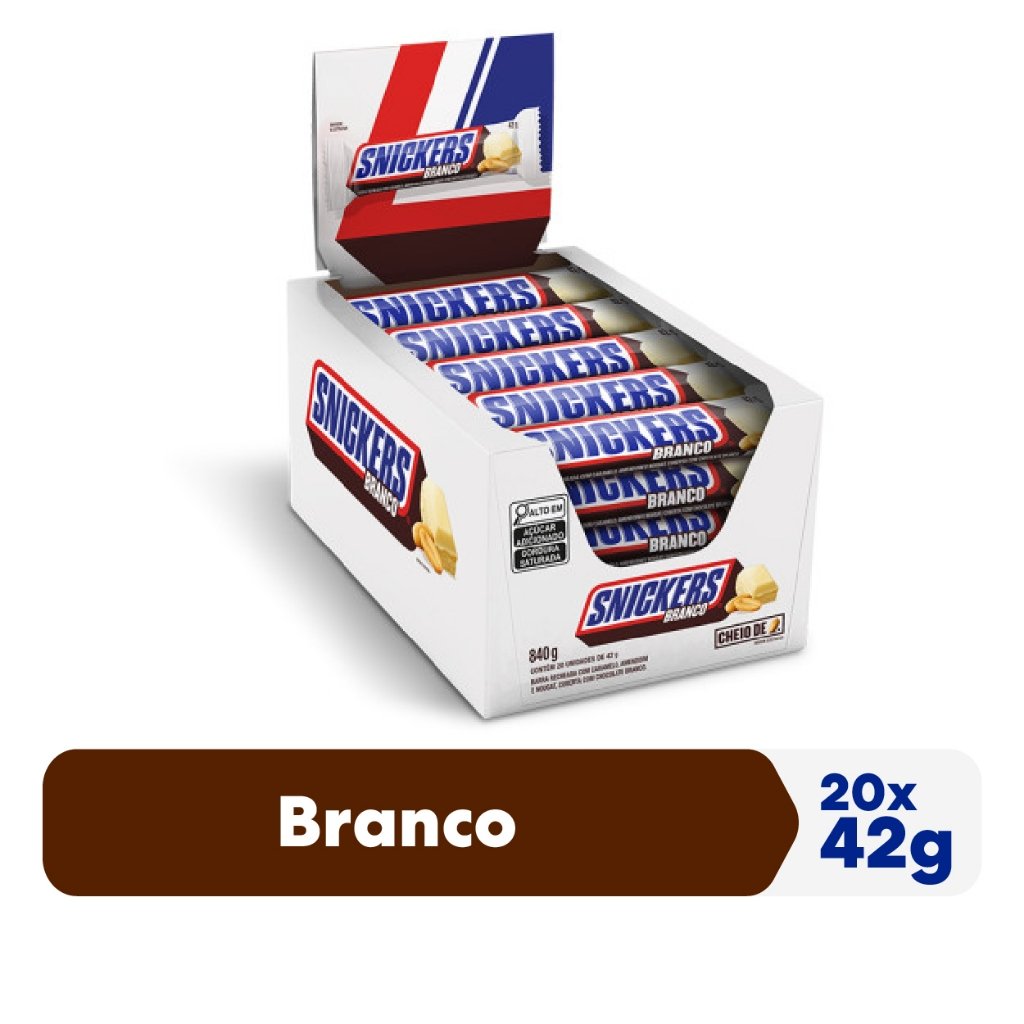 Snickers Branco: 20 Barras de Puro Prazer!