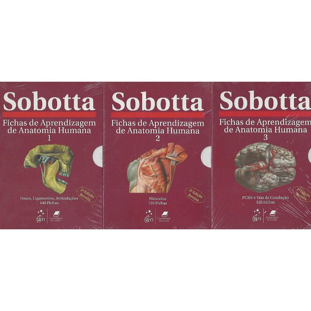 Sobotta Fichas Anatomia Humana 3 Volumes: Aprenda com Experiência