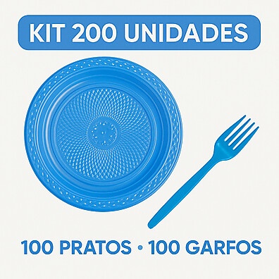 Kit Festa Descartável: 200 Peças para Bolo e Sobremesa 🎂