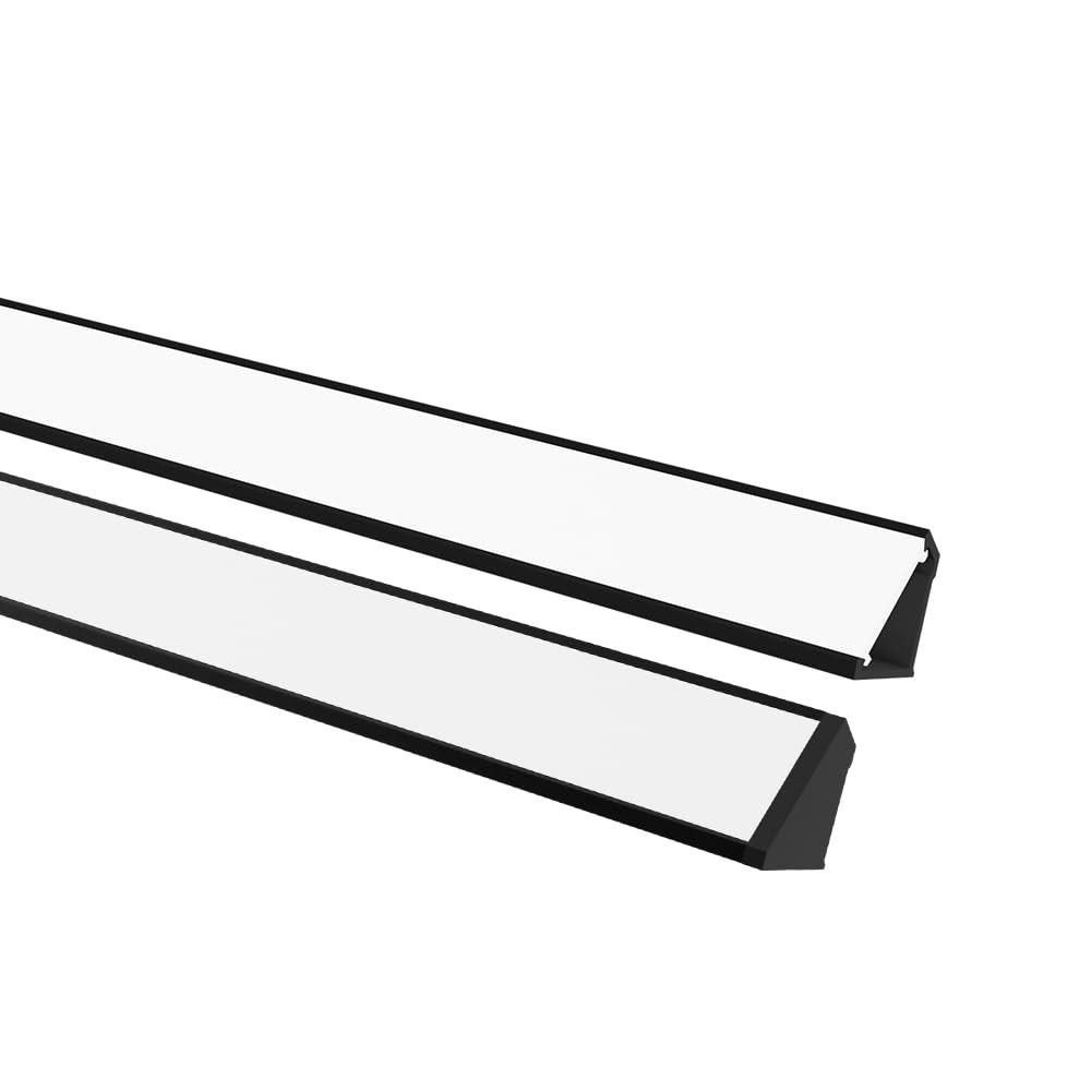 Perfil de LED Taschibra Vertex L15 Sobrepor 15x17x1000mm Preto Fosco - Iluminação Moderna