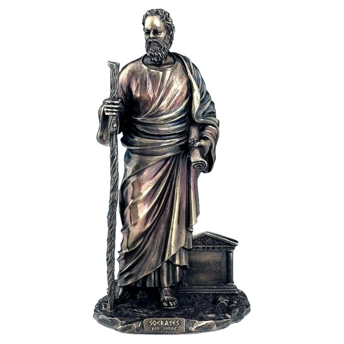 Sócrates - Estátua de Filósofo Grego em Resina para Decoração Inteligente