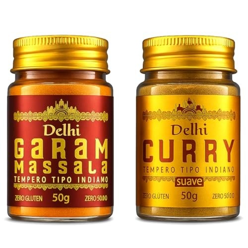 Kit Garam Massala e Curry Indiano Delhi 50g Sem Sódio