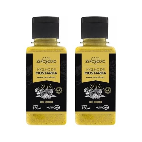 MOLHO DE MOSTARDA 100% SEM SÓDIO VEGANO SEM GÚTEN ZERO SÓDIO 150ML - 2 UND