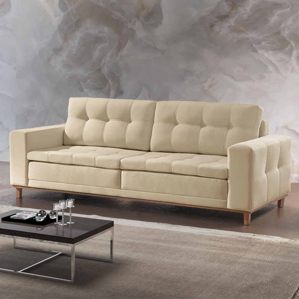 Sofá 2 Lugares Bege: Conforto e Estilo!