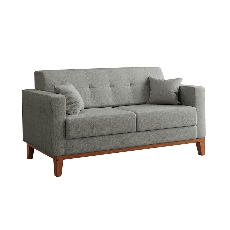 Sofá 2 Lugares Linho Cinza Narvik: Conforto e Estilo