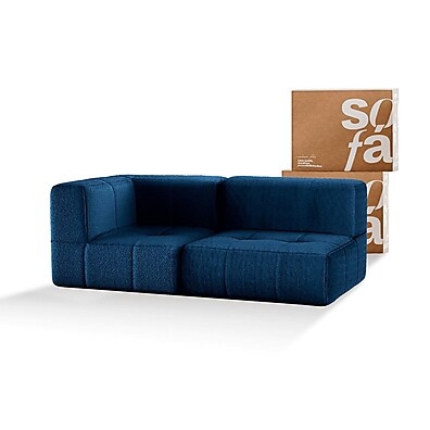 Sofá 2 Lugares Modular com Tecido Bouclé - Conforto e Estilo
