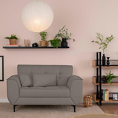 Sofá 2 Lugares Piacenza Linho Cinza 152 cm: Conforto e Estilo