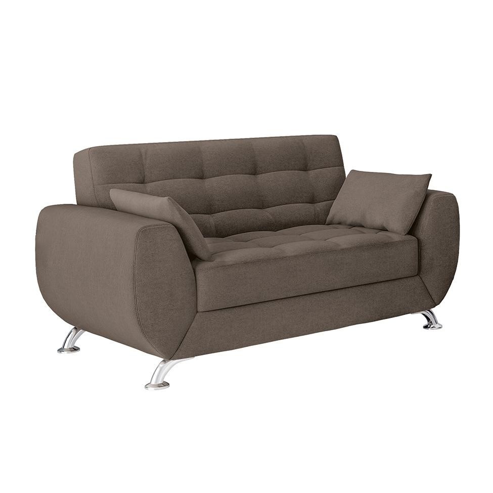 Sofá 2 Lugares Suede Castanho: Conforto e Estilo