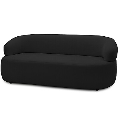 Sofá 2 Lugares Veludo Preto Carmen: Conforto e Estilo
