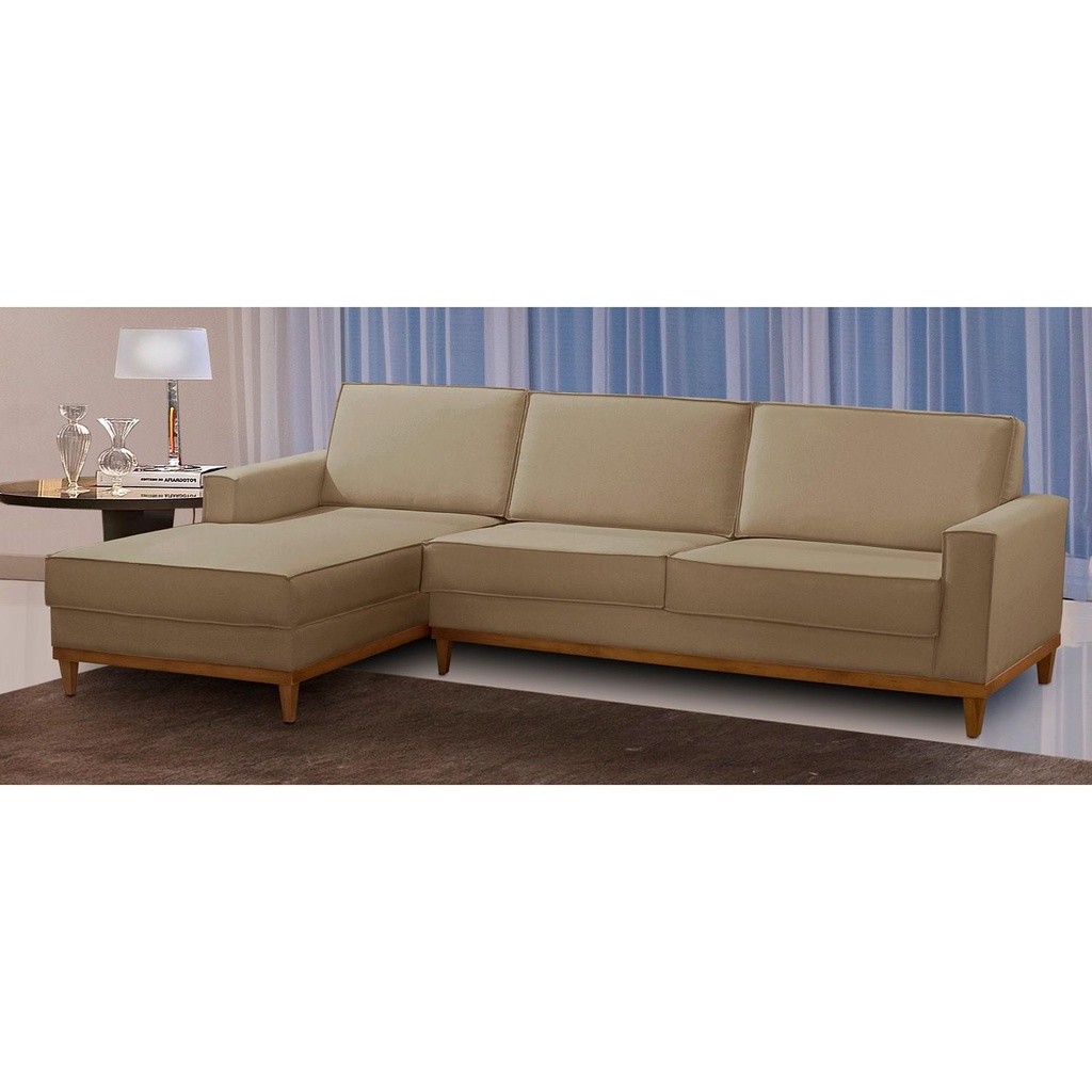 Sofá 3 Lugares Linho Bege: Conforto e Estilo!