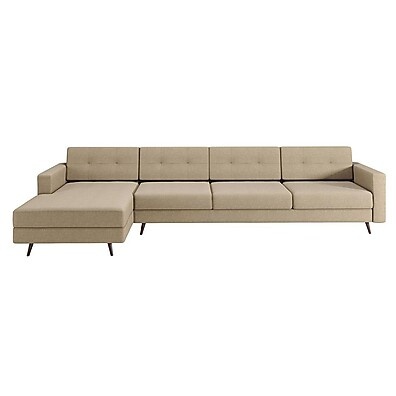 Sofá 4 Lugares Bege: Conforto e Estilo!