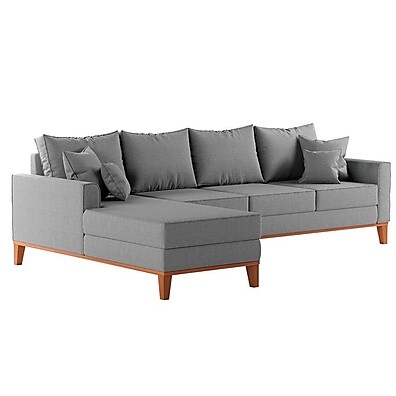 Sofá 4 Lugares Linho Cinza: Conforto e Estilo
