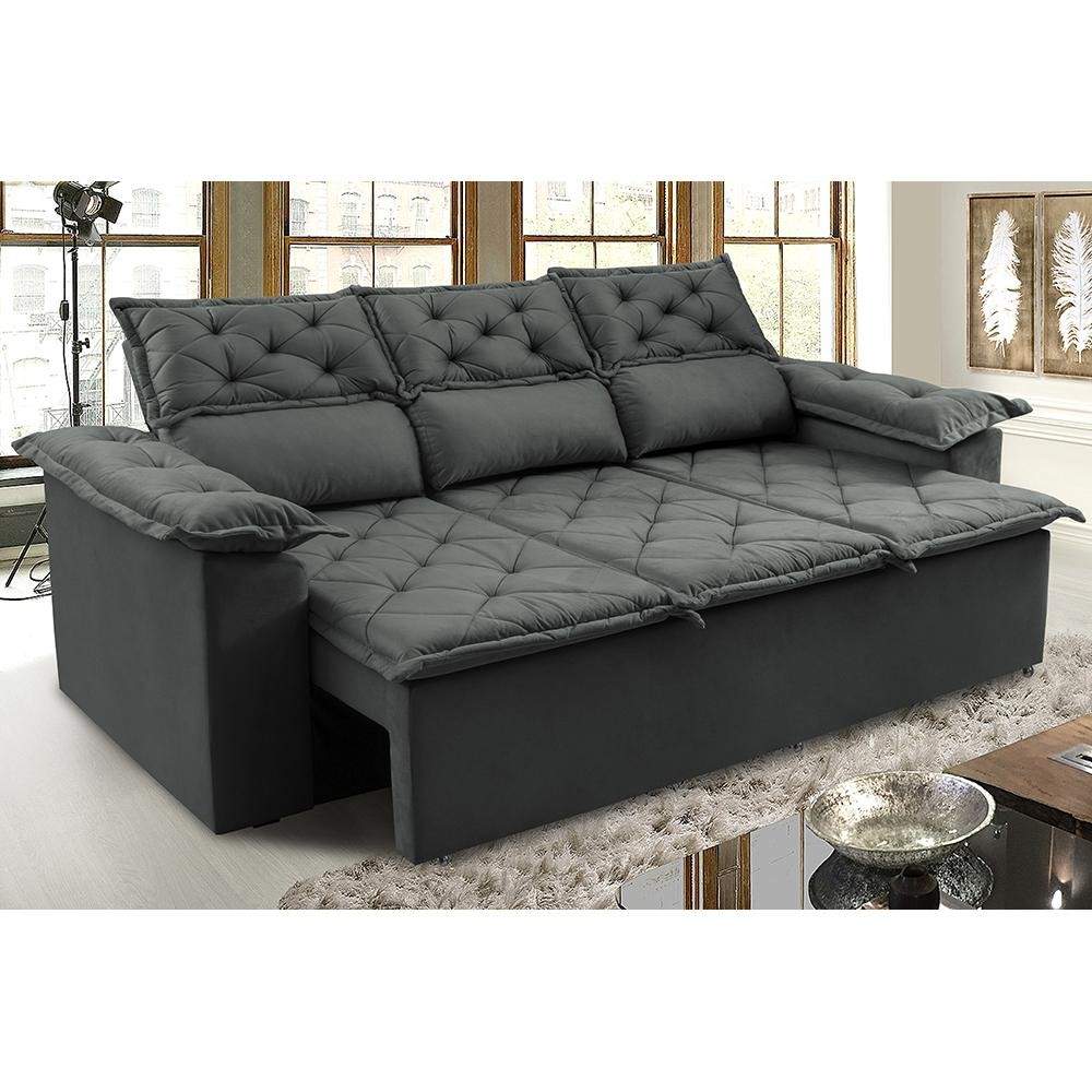 Sofá Cama 3 Lugares inBox: Conforto e Praticidade!