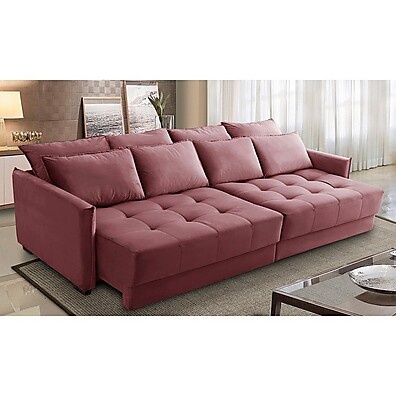 Sofá Cama Retrátil Carol 2,50m: Conforto e Praticidade