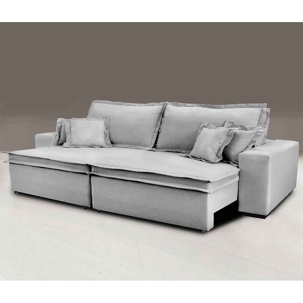 Sofá Cama Retrátil Linho: Conforto Premium 3,12m
