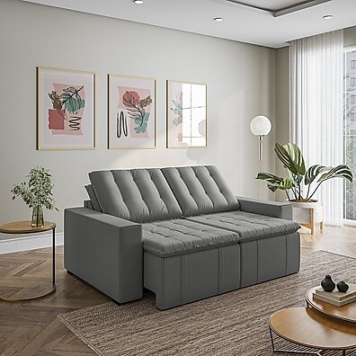 Sofá Cama Veludo 3 Lugares: Conforto e Estilo!