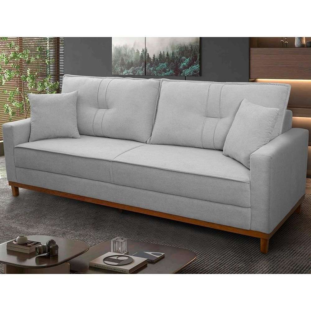Sofá Malibu 1,50m Cinza Bouclê: Conforto e Estilo