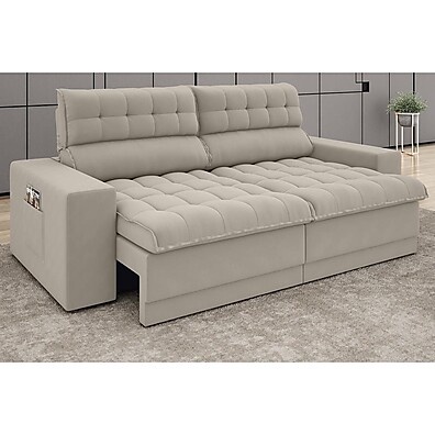 Sofá Omega 2,50m Retrátil e Reclinável – Conforto e Elegância em Sua Sala