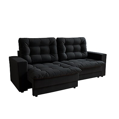 Sofá Retrátil 3 Lugares Lubeck: Conforto em Suede!