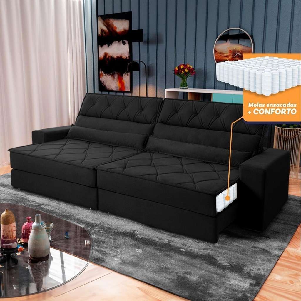 Sofá Retrátil Albany 3m: Conforto e Estilo