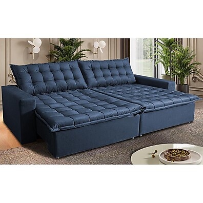 Sofá Retrátil Cama inBox França: Conforto em 2,75m!