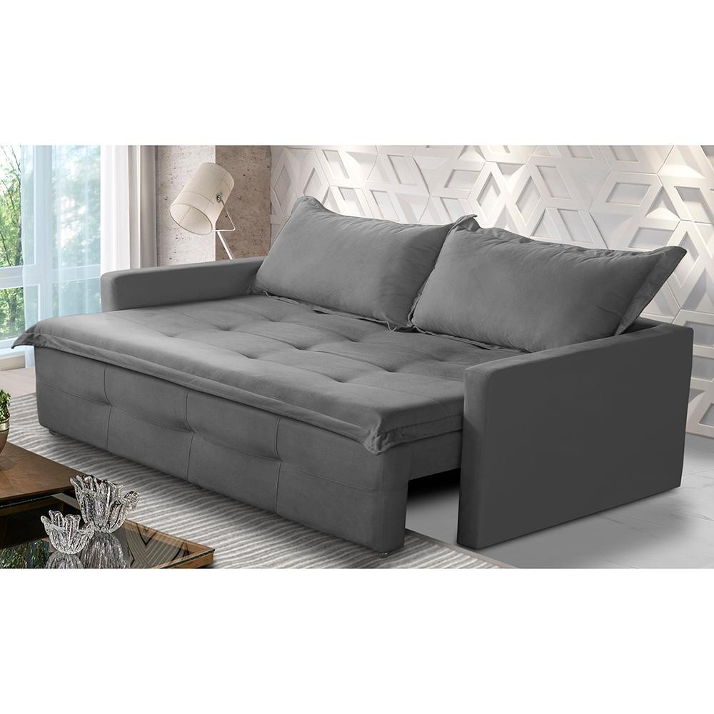 Sofá Retrátil e Reclinável 1,65m: Conforto Suede!