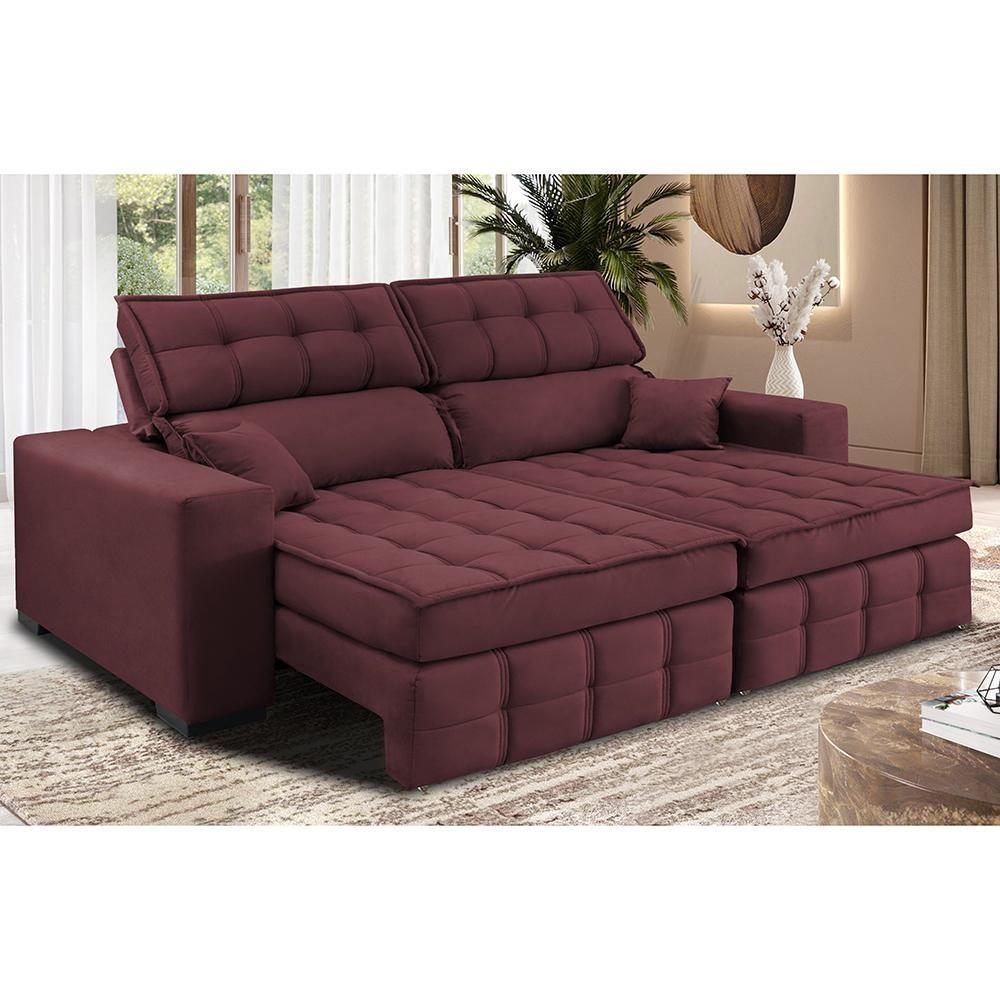 Sofá Retrátil e Reclinável 2,20m: Conforto Premium