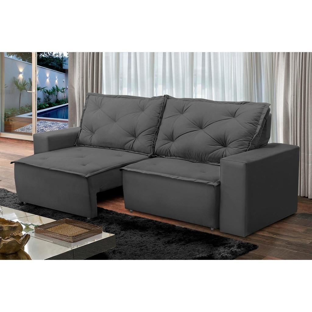 Sofá Retrátil e Reclinável 3 Lugares: Conforto Total!