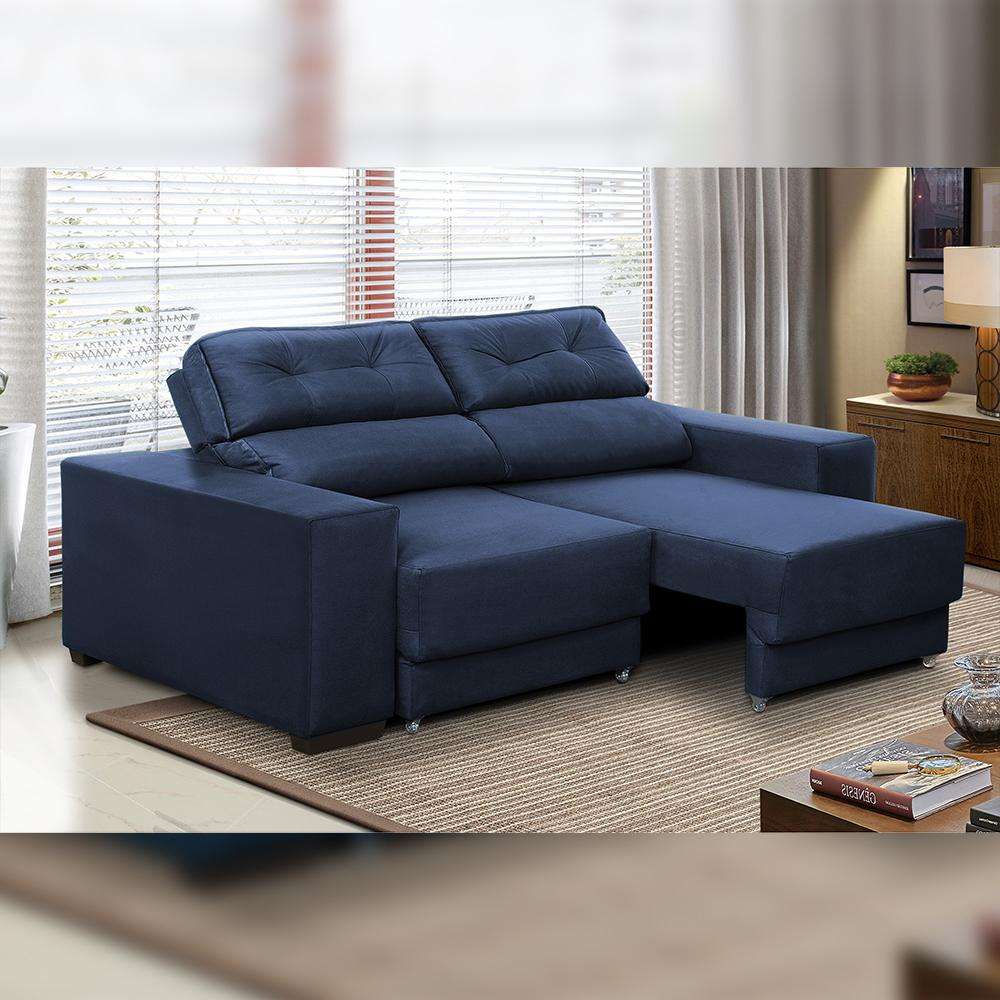 Sofá Retrátil e Reclinável Azul: Conforto Premium