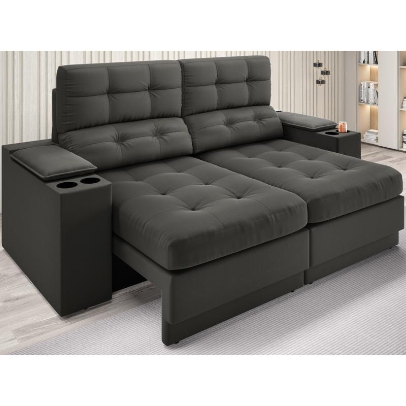 Sofá Retrátil e Reclinável Eureka: Conforto + USB