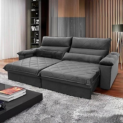 Sofá Retrátil Grécia 2,50m: Conforto e Estilo!