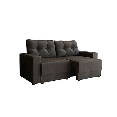 Sofá Retrátil Lubeck: Conforto em Suede Grafite